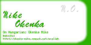 mike okenka business card